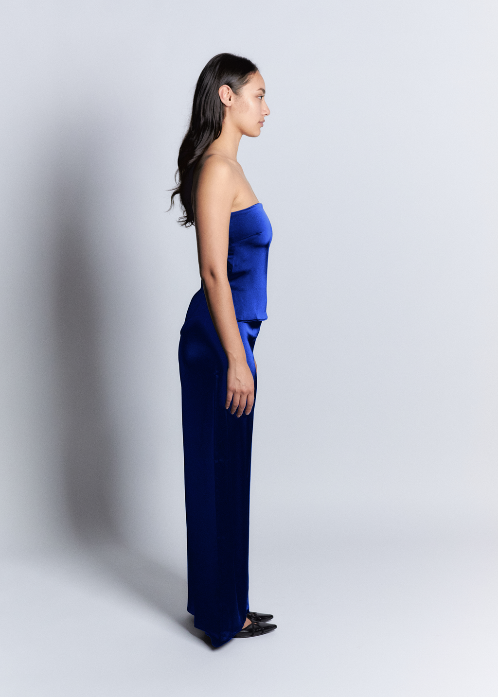 Royal Blue Silk Pants
