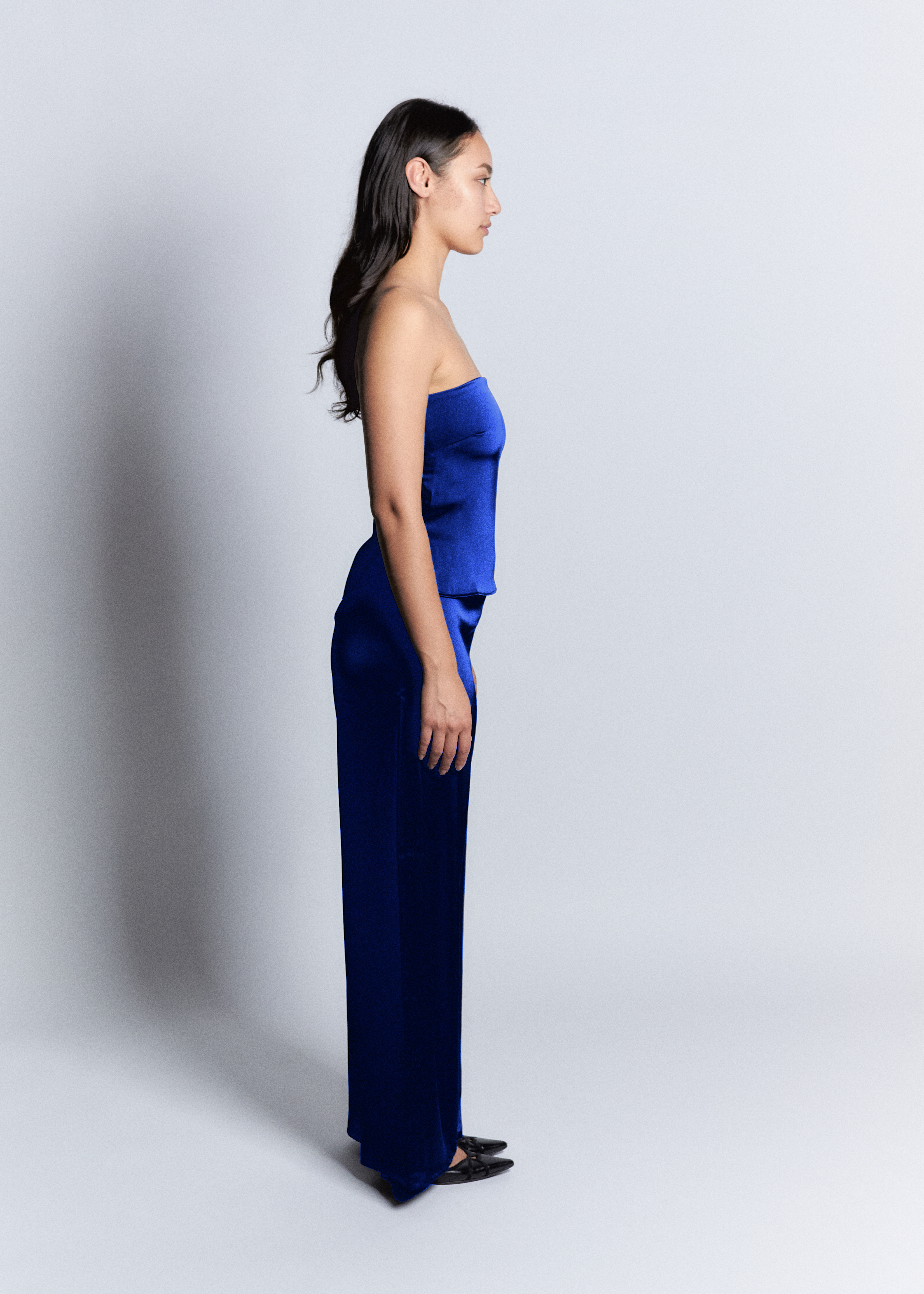 Royal Blue Silk Pants